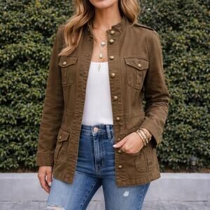 Jean Star Military Jacket Brown Women’s Boho Retro